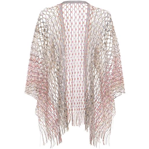 MISSONI poncho in maglia con frange