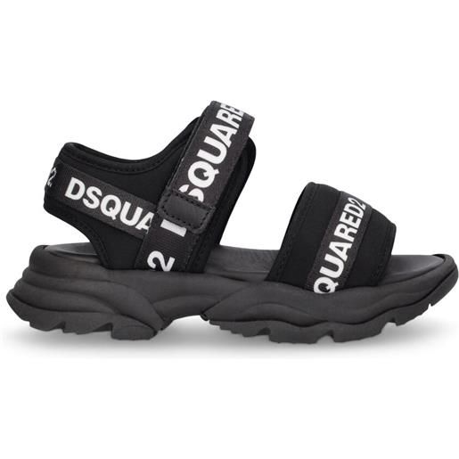 DSQUARED2 sandali in techno con logo