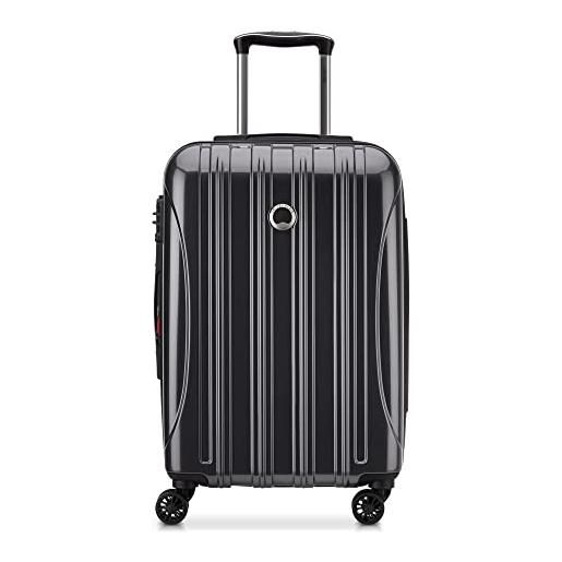 DELSEY PARIS delsey luggage helium aero carry-on spinner trolley, titanio, carry-on 21 inch, helium aero hardside bagaglio espandibile con ruote spinner