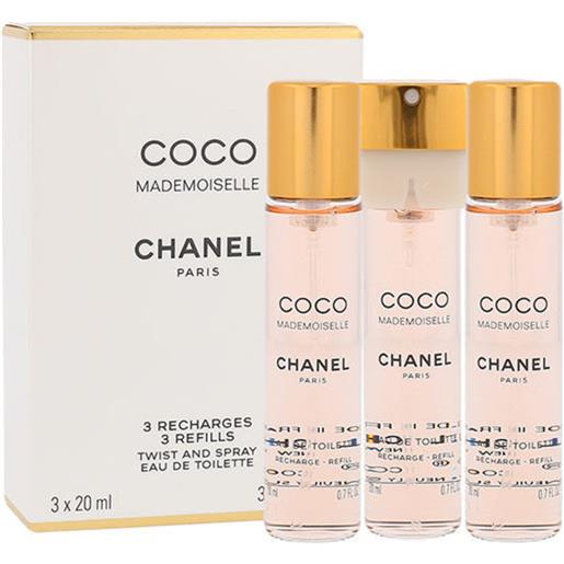 Chanel coco mademoiselle - edt ricarica (3 x 20 ml) 60 ml