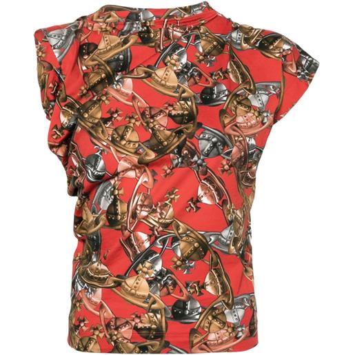 Vivienne Westwood t-shirt asimmetrica - rosso