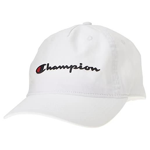 Champion berretto regolabile ameritage dad fascia per capelli, bianco medio, taglia unica unisex-adulto