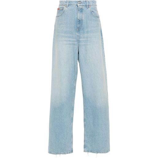 Martine Rose jeans dritti con effetto vissuto - blu