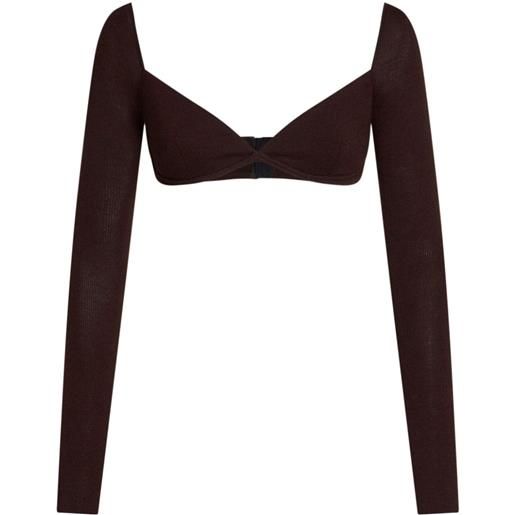 ETRO top crop - marrone