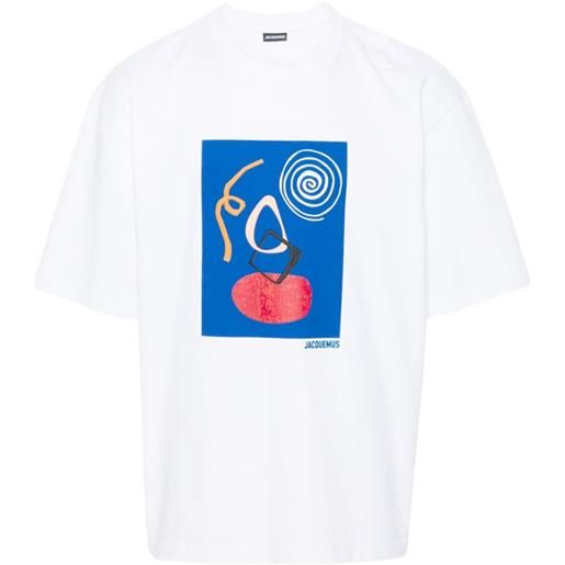 Jacquemus t-shirt con stampa - bianco