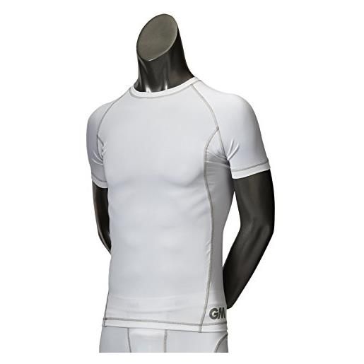GM bambini teknik base layer manica corta shirts, bambino, teknik base layer short sleeve, white/silver, s