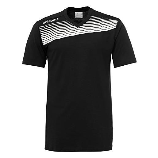 uhlsport liga 2.0-maglietta da allenamento, uomo, nero/bianco, l