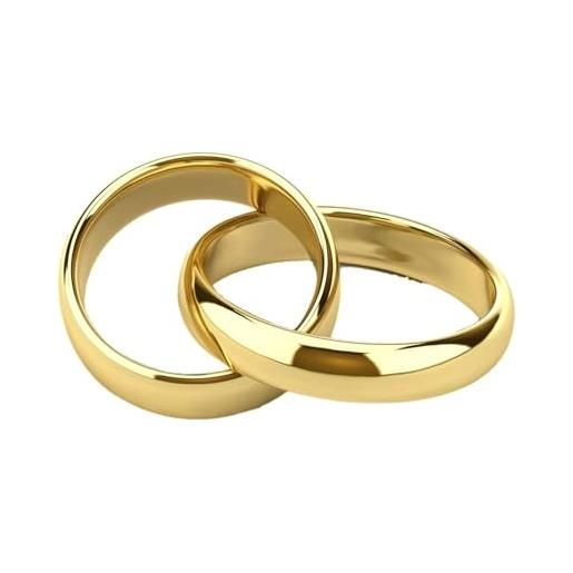 Gold Gala coppia fedine dorate in argento 925 incisione gratuita anelli made in italy