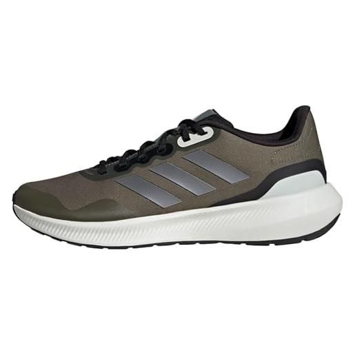 adidas runfalcon 3.0, scarpe da ginnastica uomo, olive strata shadow olive core black, 44 2/3 eu