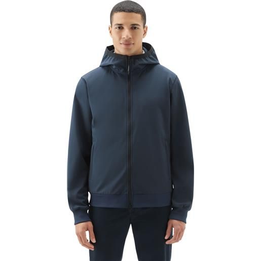 WOOLRICH soft shell full zip hoodie giacca uomo