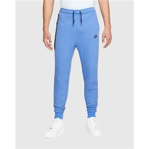 Nike pantaloni joggers tech fleece blu uomo
