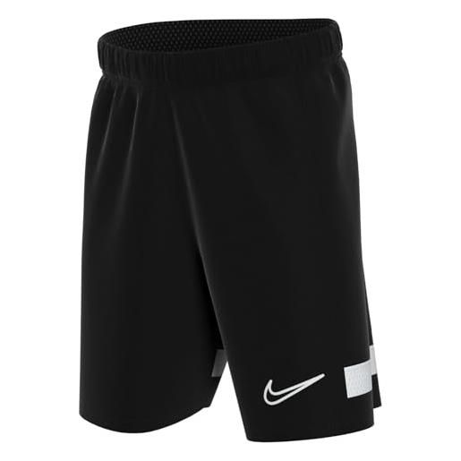 Nike dri-fit academy, pantaloncini da calcio bambino, nero/bianco/bianco/bianco, 8-9 anni