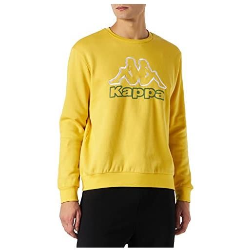 Kappa cidan logo, felpa uomo, giallo, m