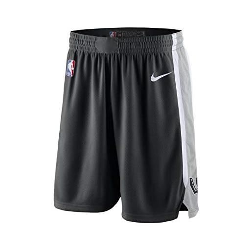 Nike sas m nk swgmn short road 19 pantaloni nba, da uomo, uomo, bv9419, nero/bianco, xl