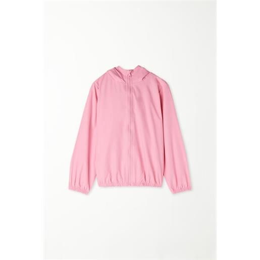 Tezenis giacca con zip e cappuccio in tessuto tecnico bimbi unisex unisex rosa