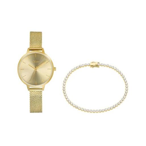 s.Oliver orologio classico 2034693, gold, moderno