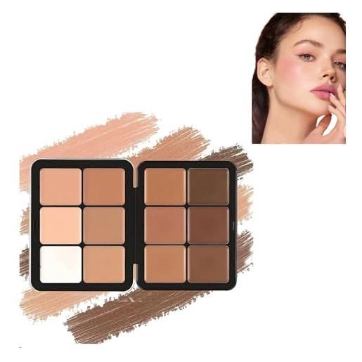 Deysen carla's secret makeup carla secret concealer palette 12 colori per il viso palette a lunga durata a prova di sbavature aspetto naturale (1#)