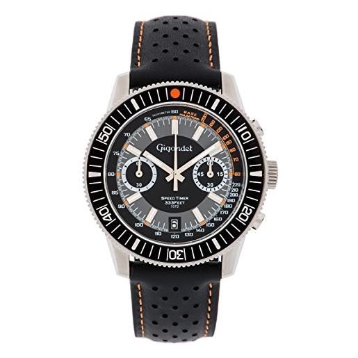 Gigandet speed timer orologio uomo cronografo analogico quartz grigio nero g7-004