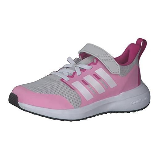 adidas fortarun 2.0 el k, scarpe da ginnastica, multicolore (grey one ftwr white beam pink), 38 eu