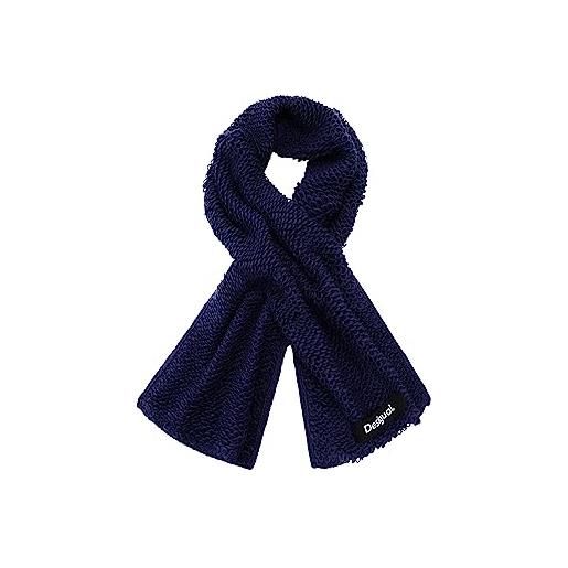 Desigual scarf_loops colors, blu, taglia unica donna