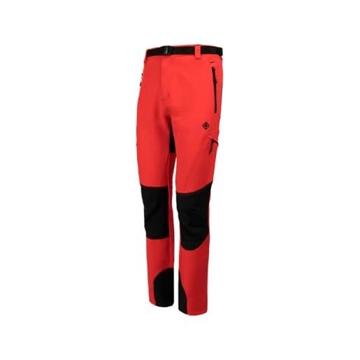 IZAS - pantaloni trekking uomo - pantaloni montagna invernali - impermeabili con tasche con cerniera - orlo regolabile per proteggere dal freddo - asciugatura rapida - baltic fw rosso - xl