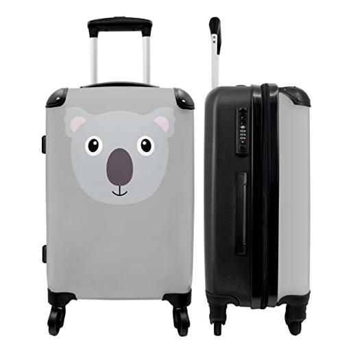NoBoringSuitcases.com valigia da viaggio per bambini, ritratto koala, großer koffer, bagagli per bambini