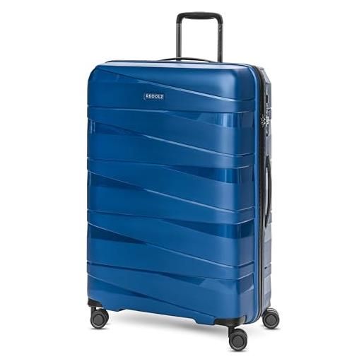 REDOLZ essentials 10 valigia rigida per il check-in | trolley grande xl 50 x 30 x 76 cm in polipropilene leggero | 4 ruote doppie & tsa
