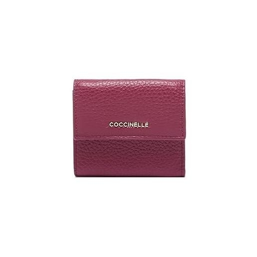 Coccinelle portafoglio metallic soft mini e2mw511b801 r77 garnet red