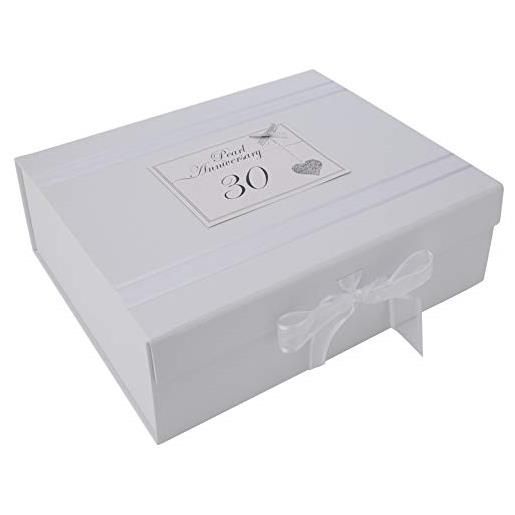 White cotton cards (lla30x) - scatola per ricordi per 30° anniversario