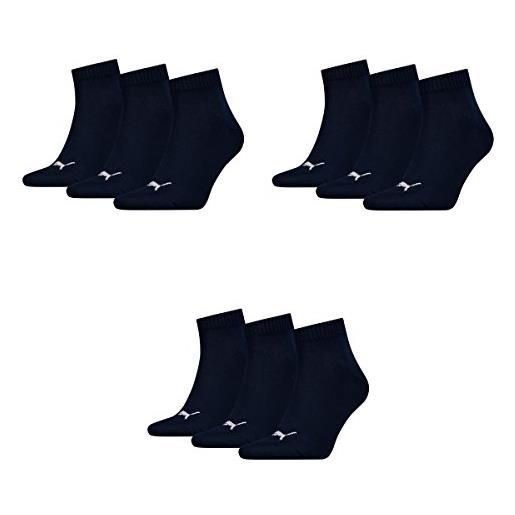 PUMA 9 pair puma sneaker quarter socks unisex mens & ladies in 3 colours, farben: 321 - navy, socken & strümpfe: 35-38