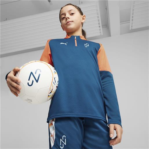 PUMA maglia da calcio con zip corta PUMA x neymar jr creativity da ragazzi, blu/arancione/altro