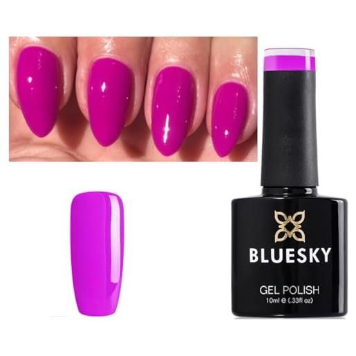 Bluesky smalto gel per unghie, colore neon rosa, viola, fucsia, primavera/estate, colore neon 28 uv led, 10 ml