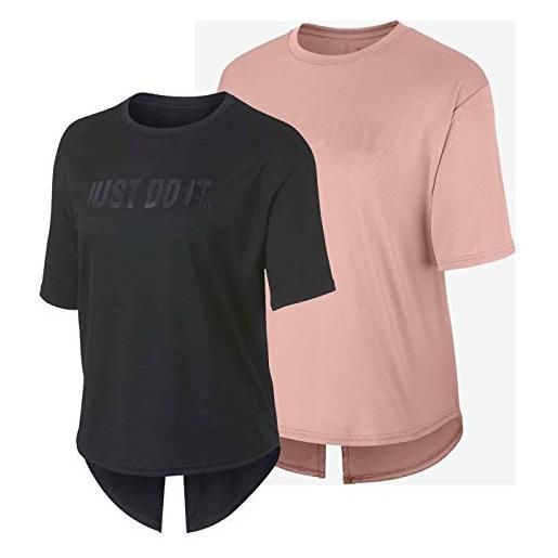 Nike, t-shirt donna, rust pink/pure platinum, s