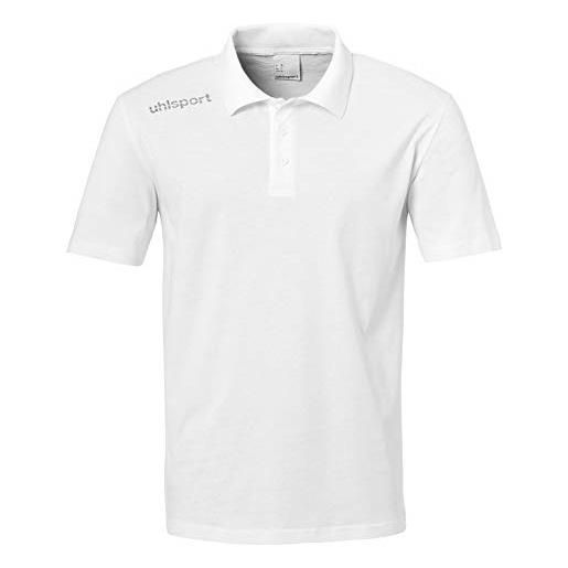 uhlsport essential polo shirt maglietta da allenamento, da uomo, bianco, 5xl