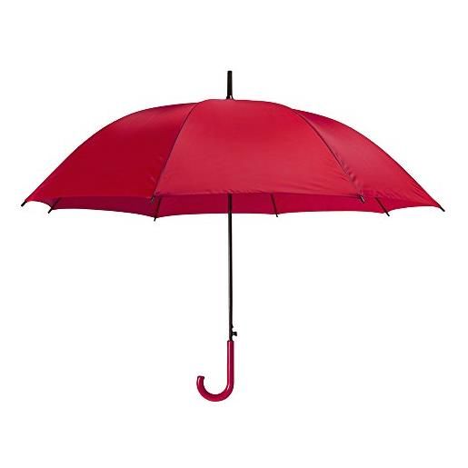 eBuyGB pack of 4 plastic crook handle bridal wedding umbrella ombrello classico, 107 cm, rosso (red)