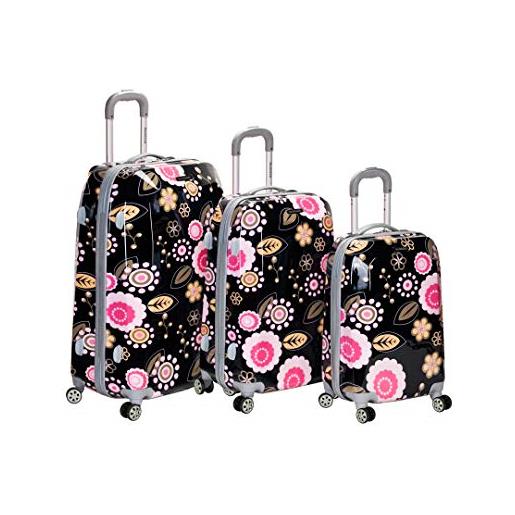 Rockland luggage vision polycarbonate 3 piece luggage set, pucci, one size