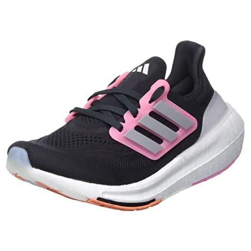 Adidas ultraboost light j, sneaker, carbon/matte silver/beam pink, 36 eu