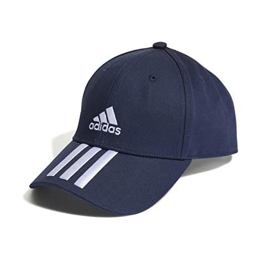 adidas baseball 3-stripes twill cap cappellino, legend ink, m unisex