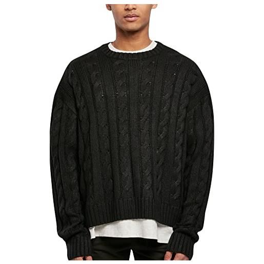 Urban Classics felpa boxy maglia di tuta, nero, m uomo