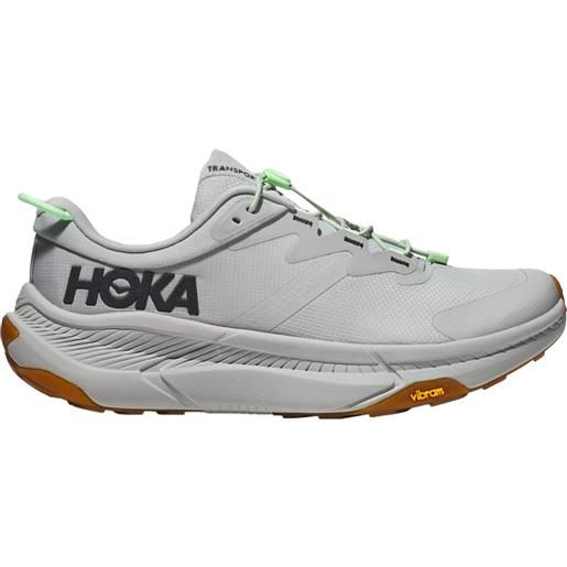 Hoka - scarpe versatili - transport m harbor mist / lime glow per uomo - taglia 7,7.5,8,8.5,9,9.5,10,10.5,11 - grigio