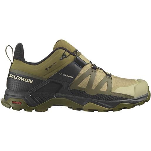 Salomon - scarpe per trekking di un giorno - x ultra 4 gtx slate green/olive night/black per uomo - taglia 6,5 uk, 7 uk, 7,5 uk, 8 uk, 8,5 uk, 9 uk, 9,5 uk, 10 uk, 10,5 uk, 11 uk, 11,5 uk, 12 uk, 12,5 uk - kaki