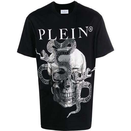 Philipp Plein t-shirt con stampa snake - nero