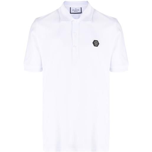 Philipp Plein polo con logo - bianco