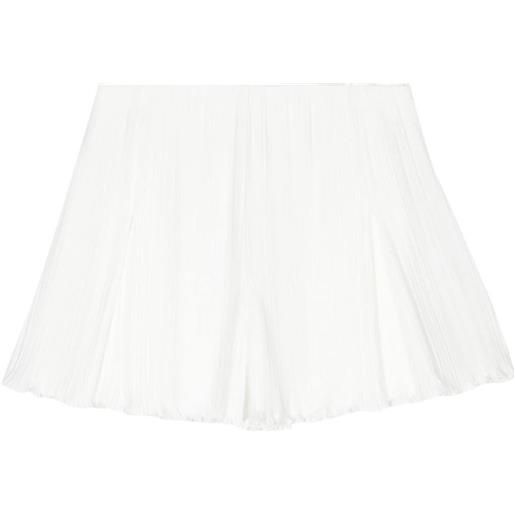 Lanvin shorts a vita alta con pieghe - bianco