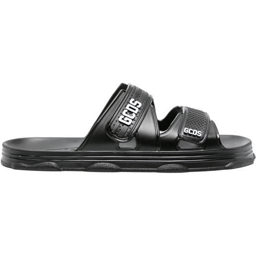Gcds sandali slides con stampa - nero