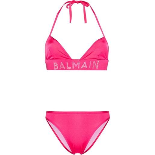Balmain bikini con logo - rosa