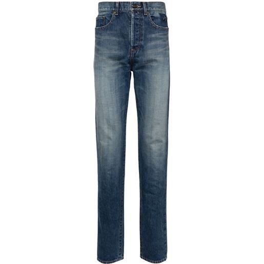 Saint Laurent jeans skinny a vita media - blu