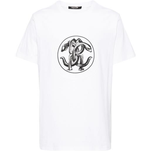 Roberto Cavalli t-shirt con stampa grafica - bianco