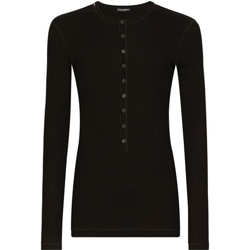 Dolce & Gabbana t-shirt a coste - nero
