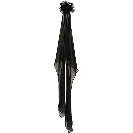 Dolce & Gabbana foulard con applicazione a fiori - nero